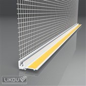 LIKOV LS-VHL 06 lišta okenní začišťovací 6mm s krycí lamelou a se skl.tk. 100mm délka 2,4m